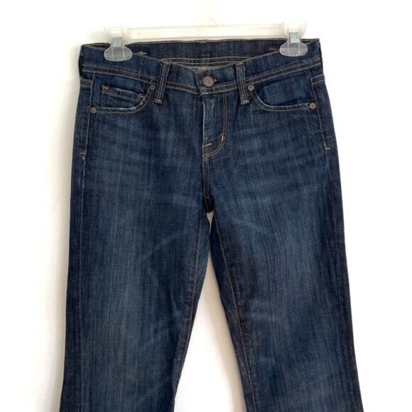 CITIZENS OF HUMANITY COH Ingrid Stretch #002 Low Waist Flare Jean Dark Wash 24 - Picture 4 of 16